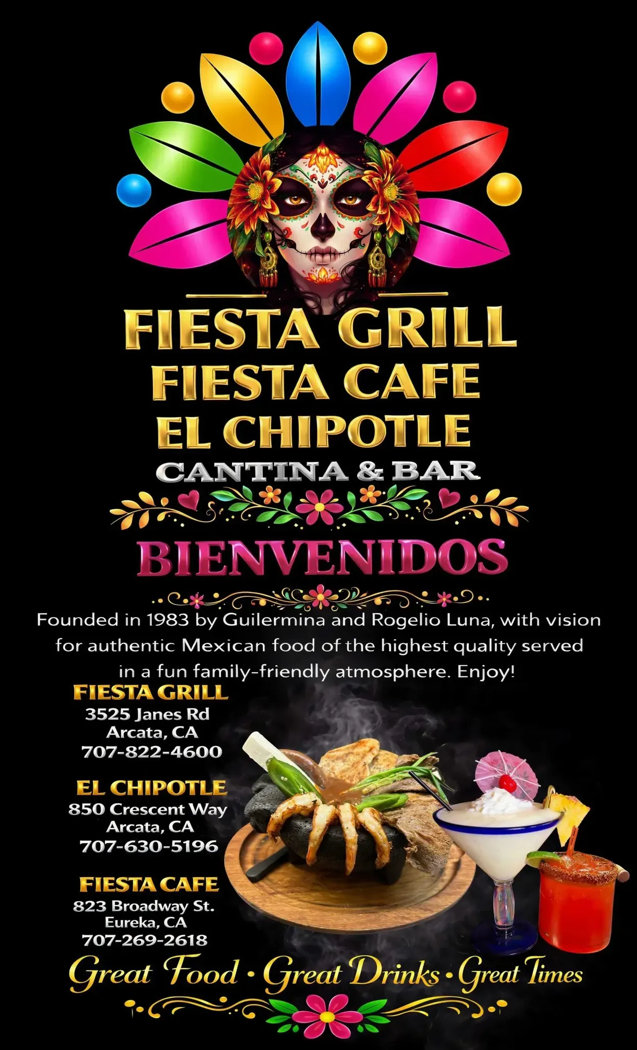Welcome menu page
